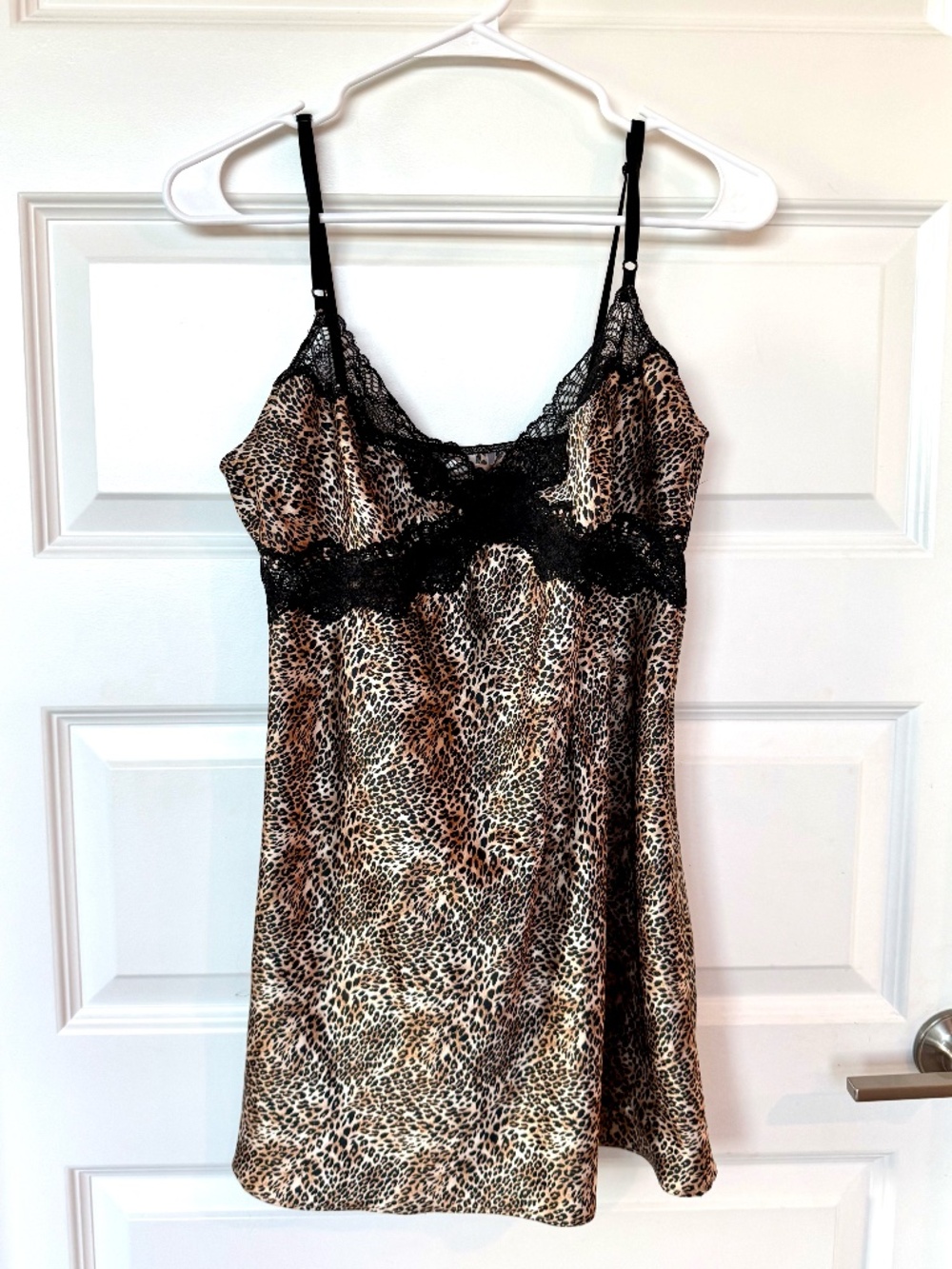 Vintage Victoria’s Secret Leopard Print Satin & Lace Slip Dress - Gold Label Era